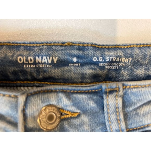 Old Navy Women Jeans Straight Leg Extra Stretch Secret Smooth Pockets Blue SZ 6S - Picture 3 of 9